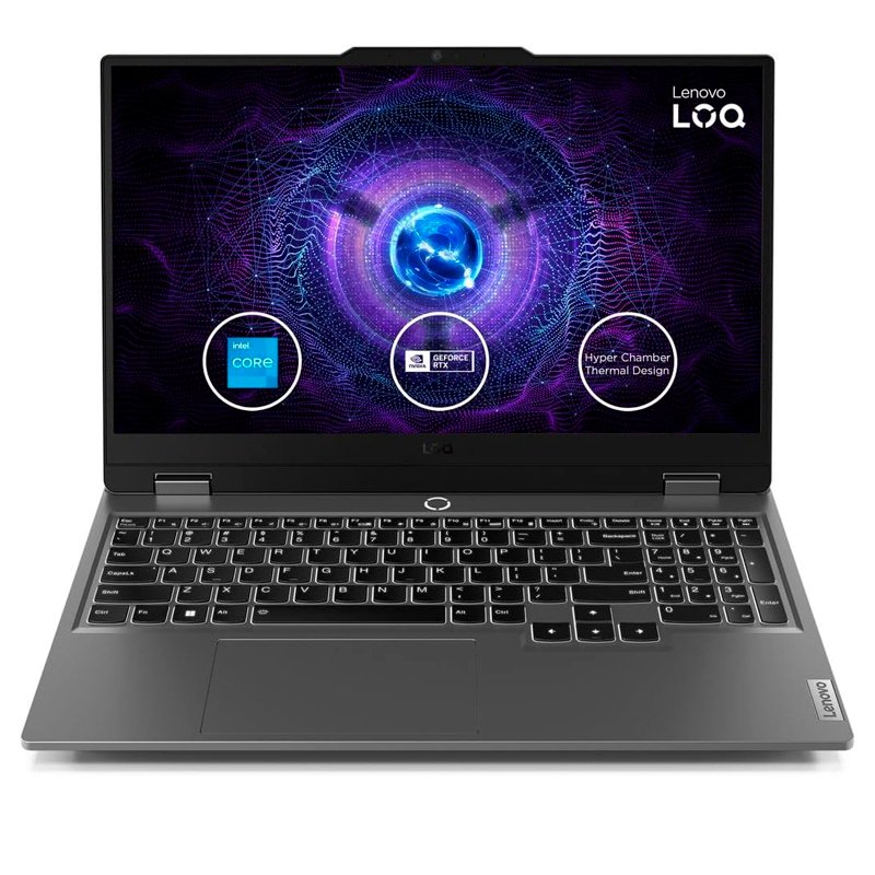 Notebook lenovo loq 15iax9 15.6" fhd ips, core i5-12450hx hasta 4.4ghz 8gb ddr5-4800mhz