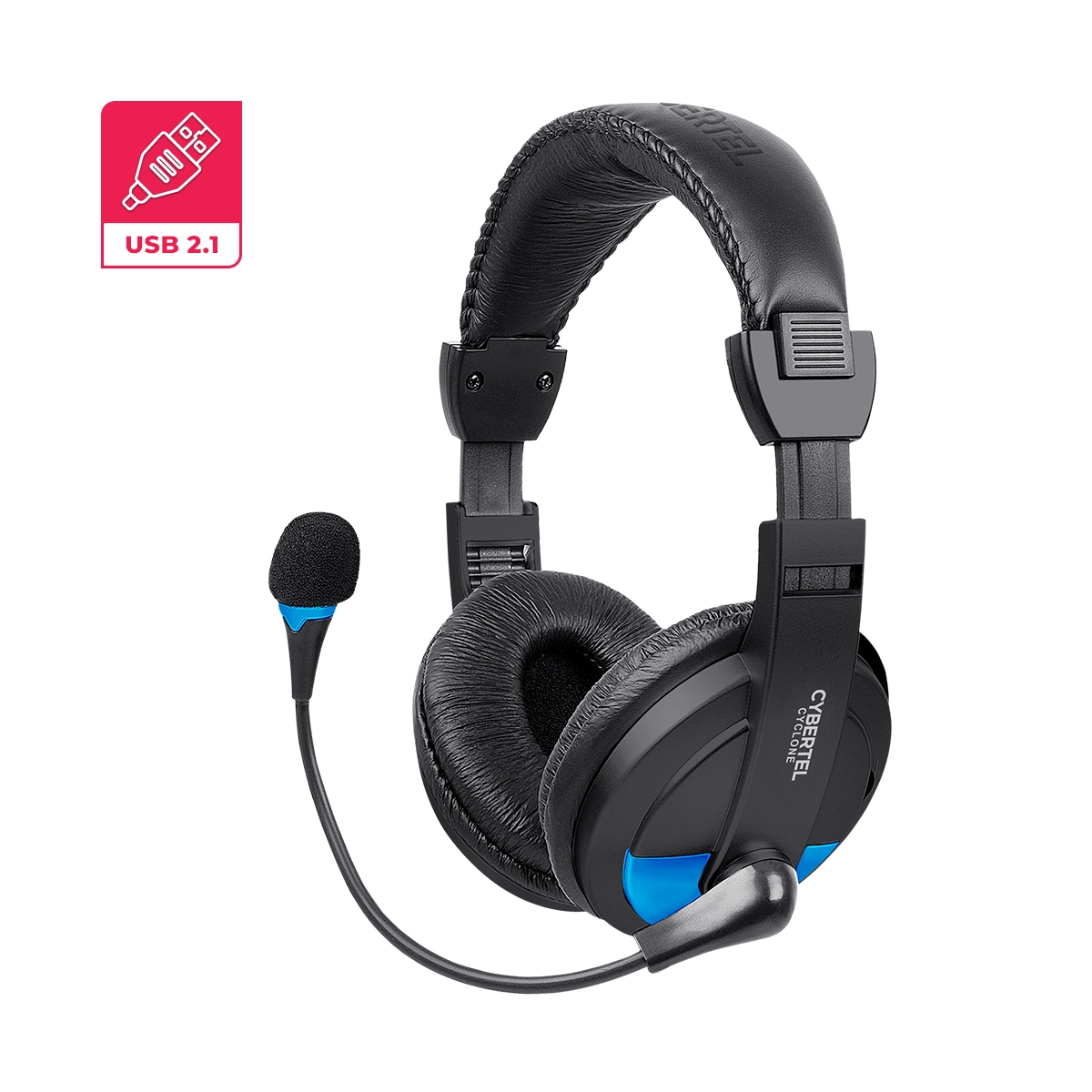 Cyclone blue cyb h370b-u auricular usb c/micro cybertel