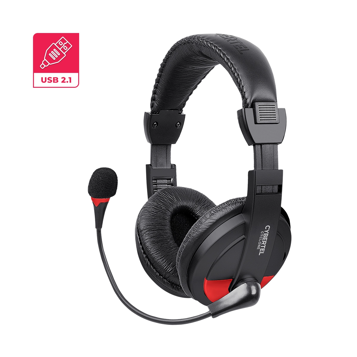 Cyclone red cyb h370r-u auricular usb c/micro cybertel